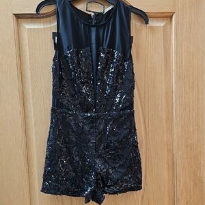 MUSTARD SEED Sequin Sleeveless Jumpsuit